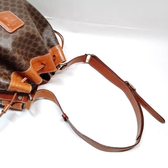 🏆💎💯 CELINE Shoulder Bag Leather PVC Brown - Picture 5 of 8